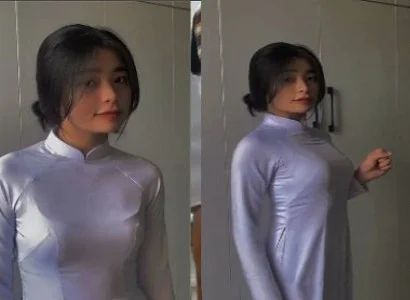 Áo dài mông tròn phê rên rỉ